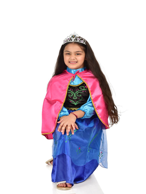 BookMyCostume Snow Princess Sister Princess of Arrendale Authentic Gown Fairy tale Kids Fancy Dress Costume for Girls